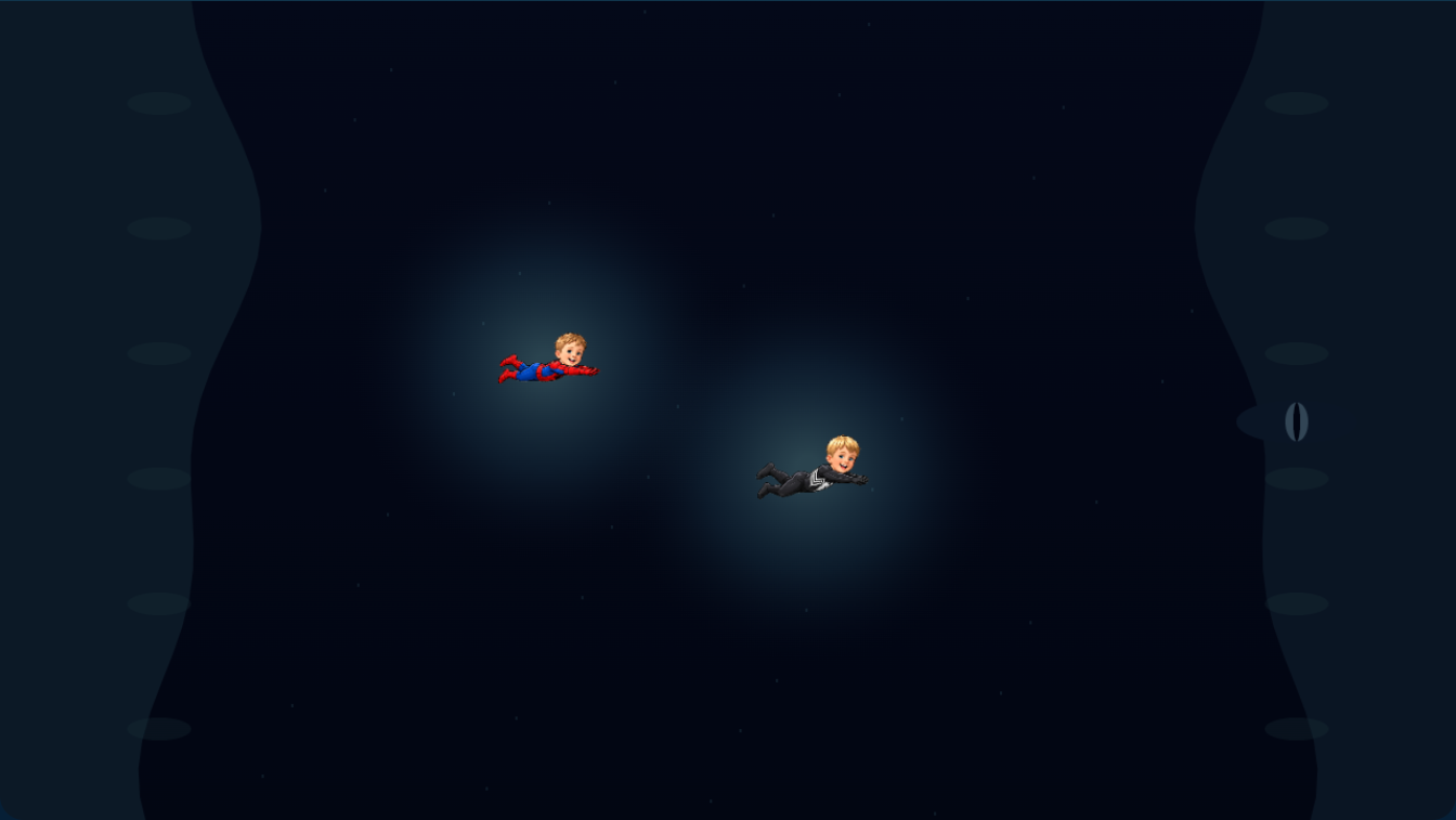Explore the deep cave with glowing sea creatures